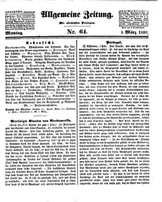 Allgemeine Zeitung Montag 5. März 1838