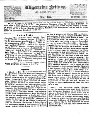 Allgemeine Zeitung Dienstag 6. März 1838