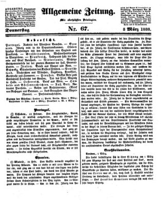 Allgemeine Zeitung Donnerstag 8. März 1838