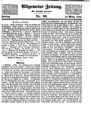 Allgemeine Zeitung Freitag 23. März 1838