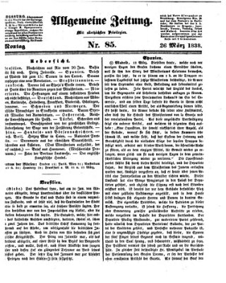 Allgemeine Zeitung Montag 26. März 1838