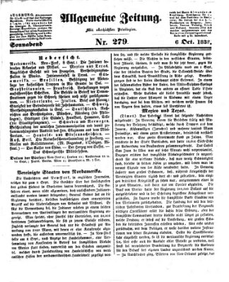 Allgemeine Zeitung Samstag 6. Oktober 1838