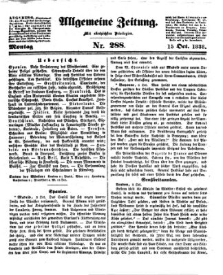 Allgemeine Zeitung Montag 15. Oktober 1838