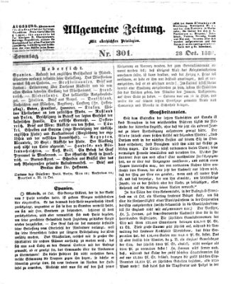 Allgemeine Zeitung Sonntag 28. Oktober 1838