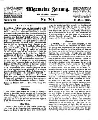 Allgemeine Zeitung Mittwoch 31. Oktober 1838