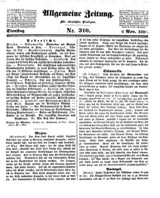 Allgemeine Zeitung Dienstag 6. November 1838