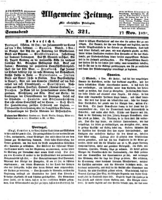 Allgemeine Zeitung Samstag 17. November 1838