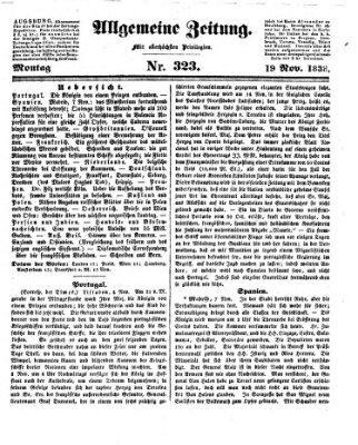 Allgemeine Zeitung Montag 19. November 1838