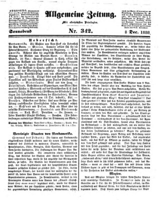 Allgemeine Zeitung Samstag 8. Dezember 1838