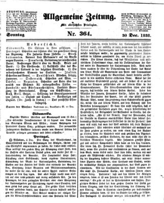 Allgemeine Zeitung Sonntag 30. Dezember 1838