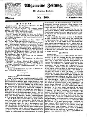 Allgemeine Zeitung Montag 27. Oktober 1845