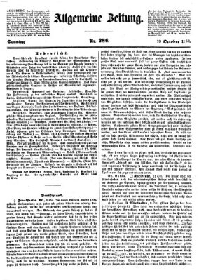 Allgemeine Zeitung Sonntag 13. Oktober 1850