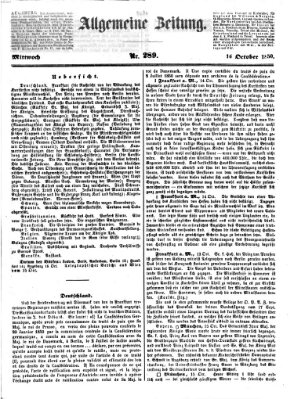 Allgemeine Zeitung Mittwoch 16. Oktober 1850