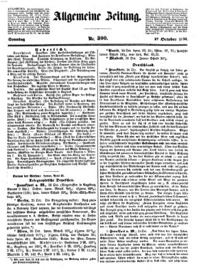 Allgemeine Zeitung Sonntag 27. Oktober 1850