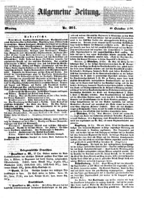 Allgemeine Zeitung Montag 28. Oktober 1850