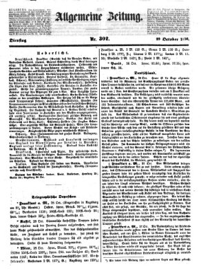 Allgemeine Zeitung Dienstag 29. Oktober 1850