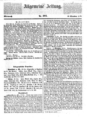 Allgemeine Zeitung Mittwoch 30. Oktober 1850