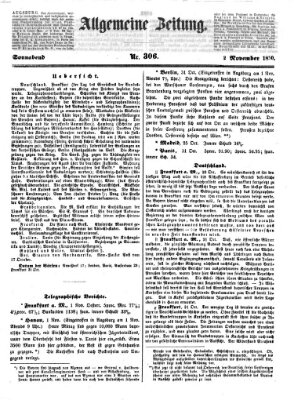 Allgemeine Zeitung Samstag 2. November 1850