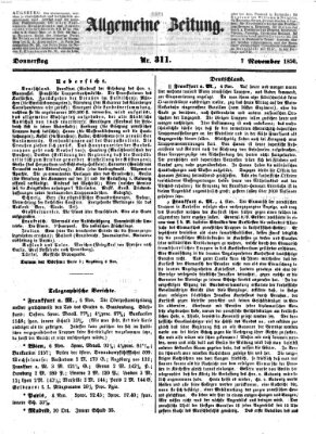 Allgemeine Zeitung Donnerstag 7. November 1850