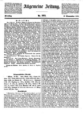 Allgemeine Zeitung Dienstag 19. November 1850