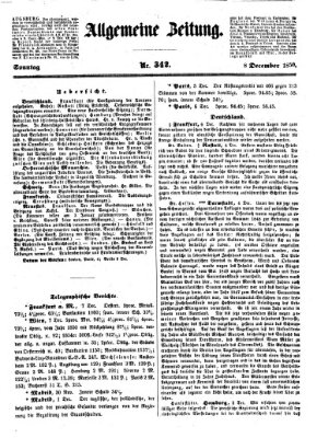 Allgemeine Zeitung Sonntag 8. Dezember 1850