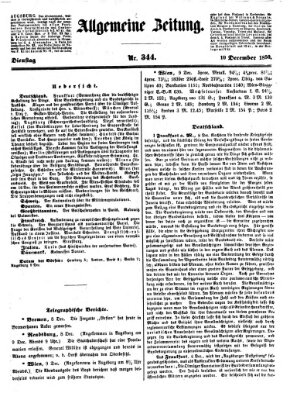 Allgemeine Zeitung Dienstag 10. Dezember 1850