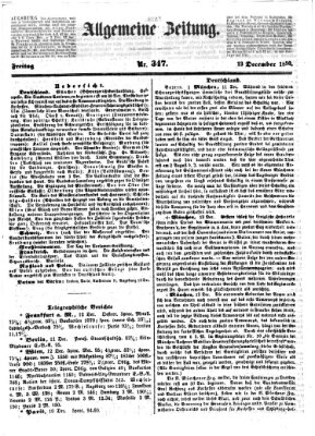 Allgemeine Zeitung Freitag 13. Dezember 1850