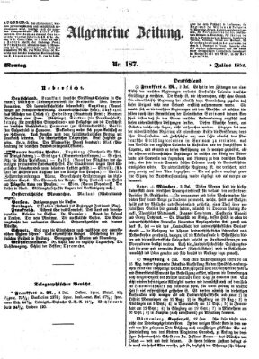 Allgemeine Zeitung Montag 5. Juli 1852