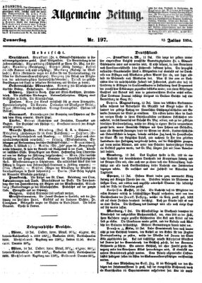 Allgemeine Zeitung Donnerstag 15. Juli 1852