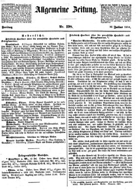 Allgemeine Zeitung Freitag 16. Juli 1852