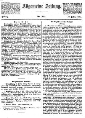 Allgemeine Zeitung Freitag 23. Juli 1852