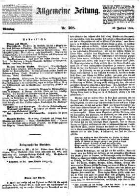 Allgemeine Zeitung Montag 26. Juli 1852