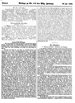 Allgemeine Zeitung Mittwoch 28. Juli 1852