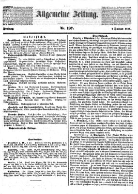 Allgemeine Zeitung Freitag 4. Juli 1856