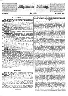 Allgemeine Zeitung Sonntag 6. Juli 1856