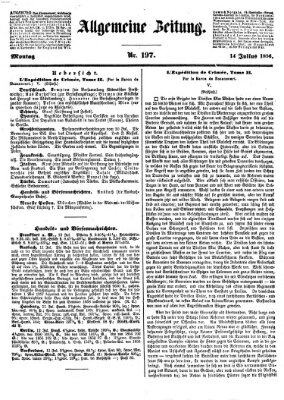 Allgemeine Zeitung Montag 14. Juli 1856