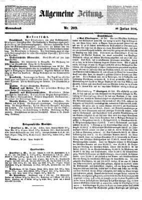 Allgemeine Zeitung Samstag 26. Juli 1856