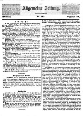 Allgemeine Zeitung Mittwoch 30. Juli 1856