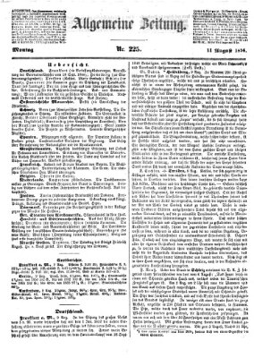 Allgemeine Zeitung Montag 11. August 1856