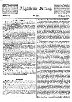 Allgemeine Zeitung Mittwoch 13. August 1856