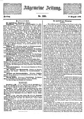 Allgemeine Zeitung Freitag 15. August 1856