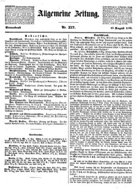 Allgemeine Zeitung Samstag 23. August 1856