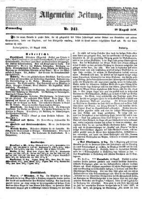 Allgemeine Zeitung Donnerstag 28. August 1856