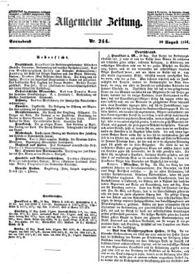 Allgemeine Zeitung Samstag 30. August 1856