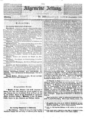 Allgemeine Zeitung Montag 22. September 1856