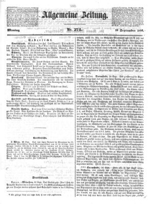 Allgemeine Zeitung Montag 29. September 1856