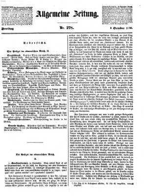 Allgemeine Zeitung Freitag 3. Oktober 1856