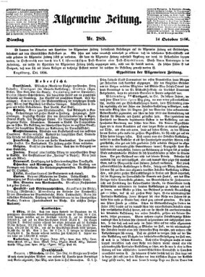 Allgemeine Zeitung Dienstag 14. Oktober 1856