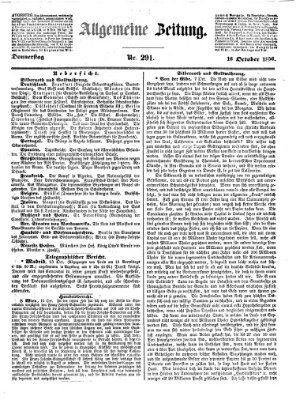 Allgemeine Zeitung Donnerstag 16. Oktober 1856