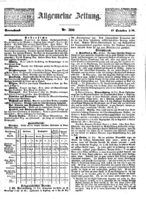 Allgemeine Zeitung Samstag 25. Oktober 1856